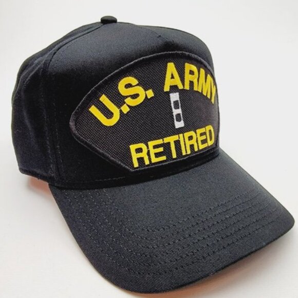 U.S. Army CW3 Chief Warrant Officer Retired Men's Hat Ball Cap Black - Picture 3 of 4